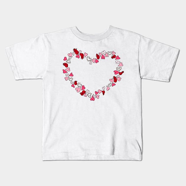 Flower Heart Kids T-Shirt by Aesthetically Saidie